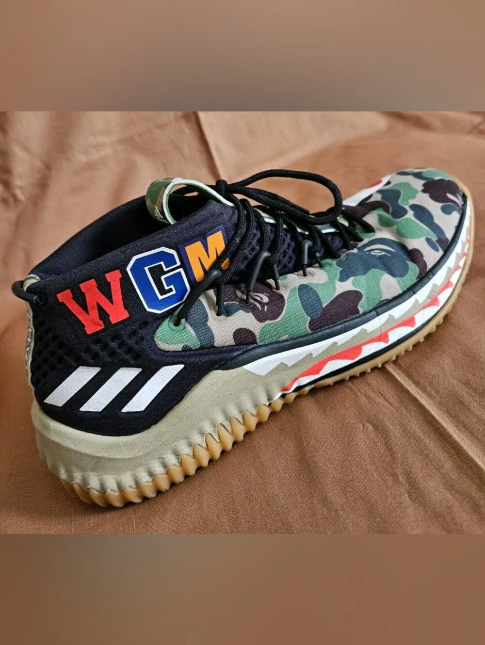 Men's Adidas Bathing Ape Dame 4 Camo WGM Sneakers Size 7
